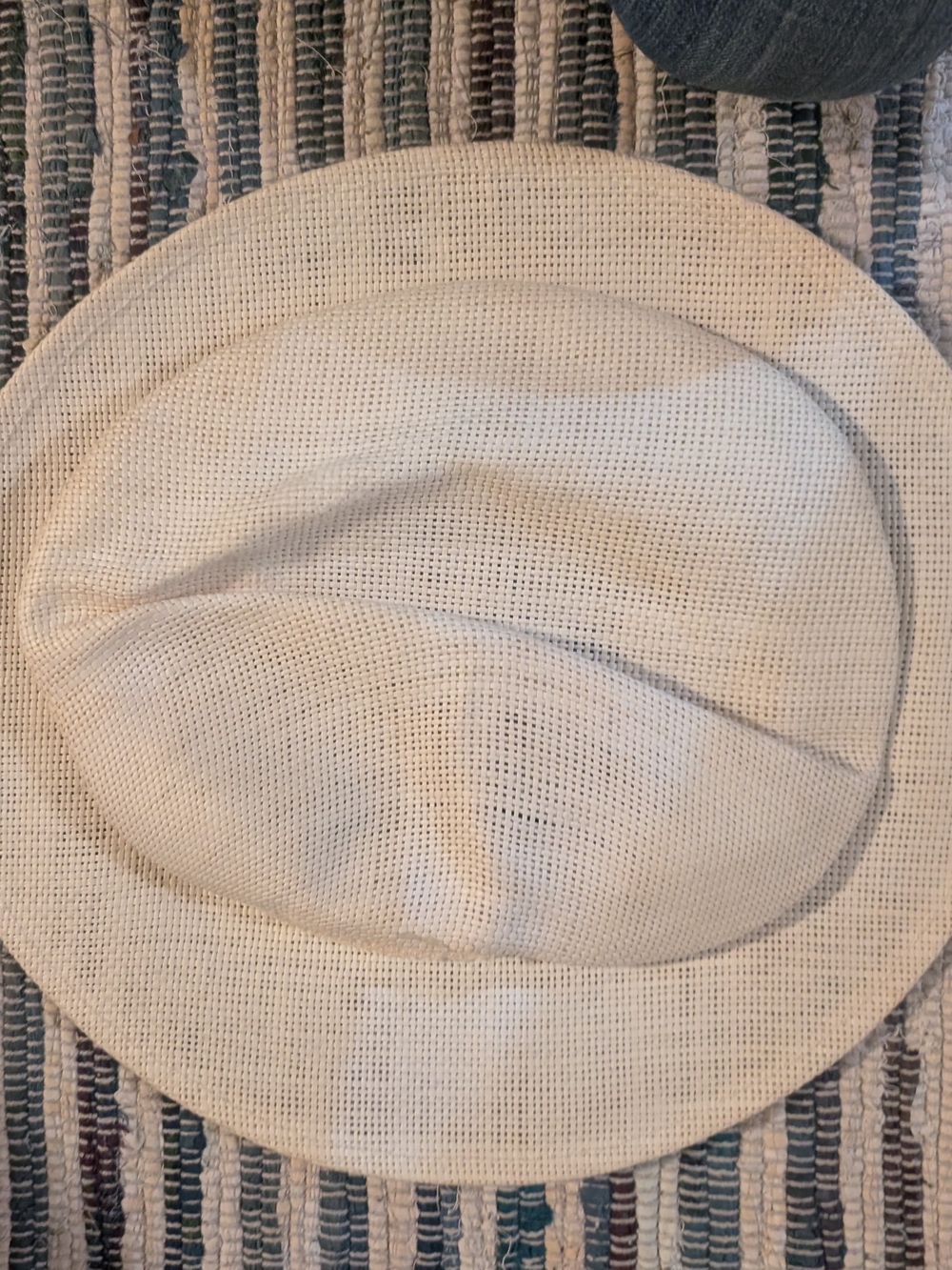 Cream Woven Toyo Wide Brim Fedora Hat